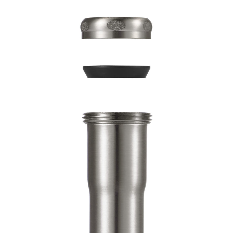 18 Gauge Brass Slip Joint Extension Tube 1-1/4” OD x 8” with Nut and Rubber Washer, P Trap Extension Tube, Sink Drain Tailpiece Tube Extension Heavy Duty, Brushed Nickel