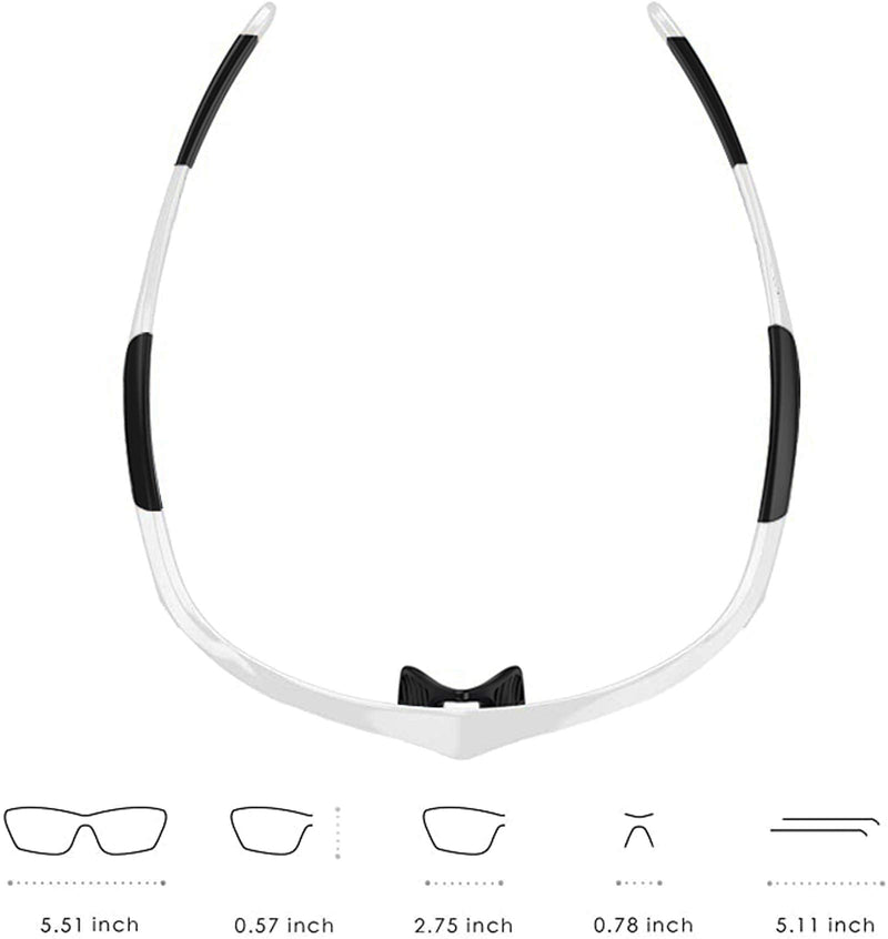 Blade Sport Polarized Sunglasses Sunglasses For Men Women Mens Womens Running Golf Sports White