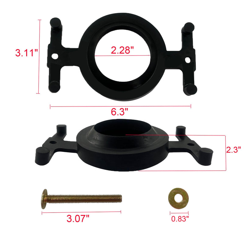 04-3817 Tank to Bowl Kit Compatible with Eljer Toilet and Most Toilet Tanks Feature a Flush Valve Opening with Gasket Solid Brass Kits