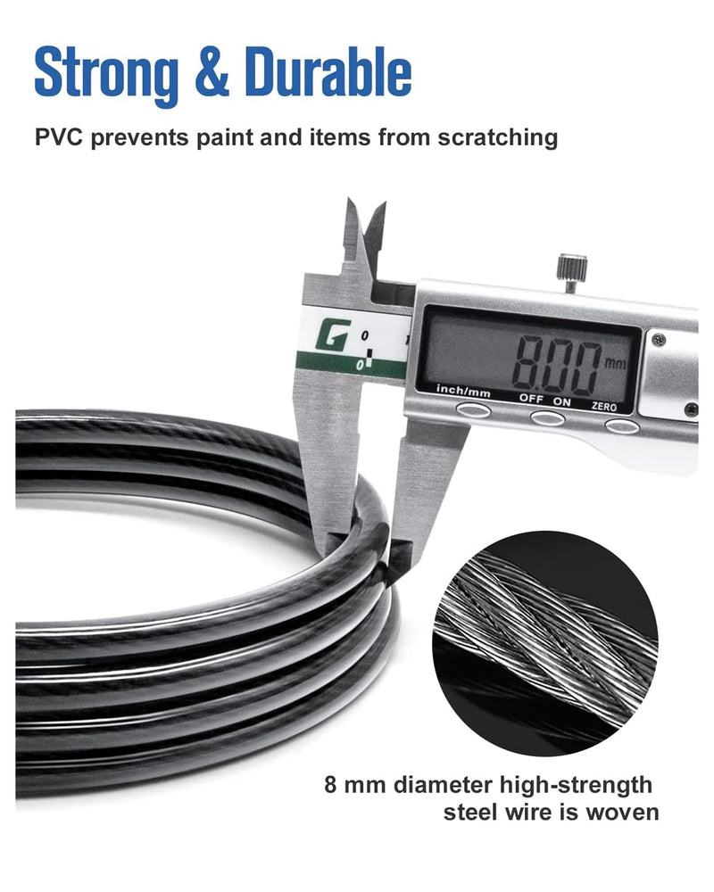 NDakte Bike Lock, Extra Long Straight Cable Lock (6FT, 12FT, 18FT, 22FT, 27ft) with Resettable Combination, Unique Narrow Designed for Kayaks, Scooters, Paddle Boards and Outdoor Gear 12 Feet