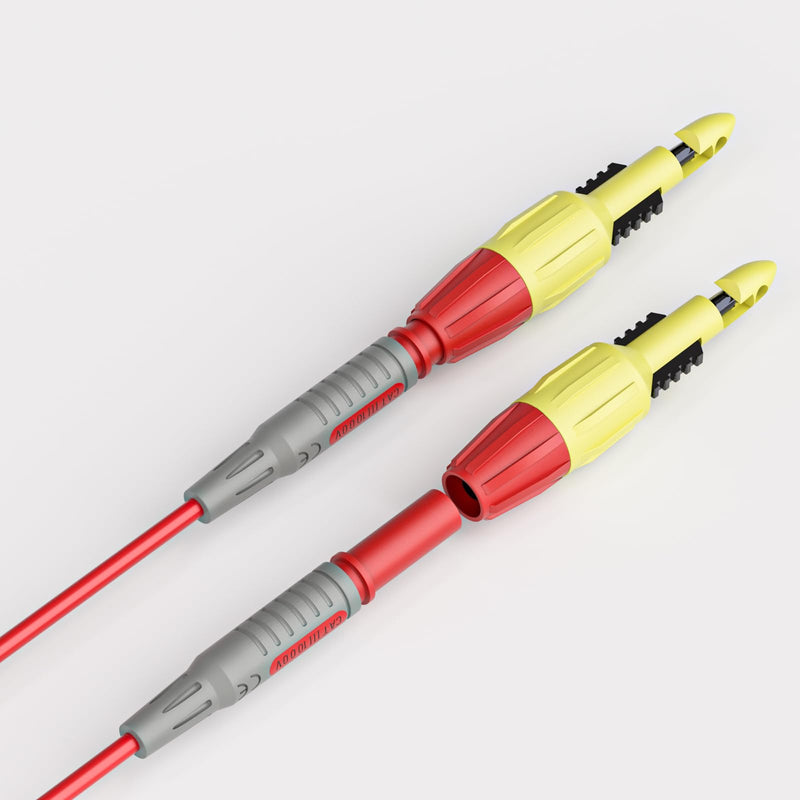 Goupchn Multimeter Test Leads Kit 6PCS with Alligator Crocodile Clips, Wire Piercing Probes 4mm Piercing Clip for Multimeter Voltmeter Thermometer Testing P1300H