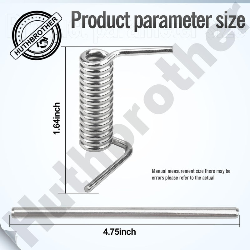Chute Pin 747-0710A + Torsion Spring 732-1014C, Compatible with MTD Craftsman Troy Bilt, Fits Used on 987-02516 731-07131 (1) 1