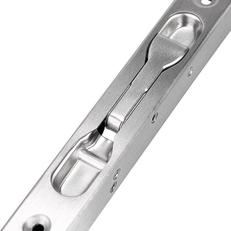 Sumnacon 2 Pcs Door Flush Bolts - 6 Inch Concealed Security Door Locks for French Doors,Composite Doors,Wood Doors,Double Doors,Dummy Doors,Brush Stainless Steel Finish Silver