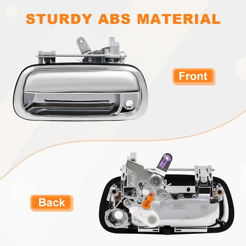 JDMON Chrome Tailgate Door Handle Replacement for Toyota Tundra 2000-2006 Exterior Liftgate Handle Rear Lift Gate Latch Handle Replacement for 80866 TO1915110 69090-0C010 69090-0C030-C0 69090-0C010（without camera hole)