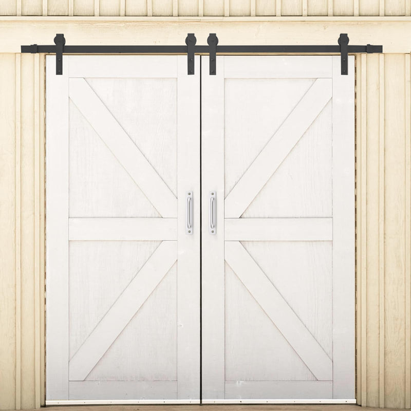 Barn Door Handles 6 Pack Silver Door Handles Sliding Cabinet Pulls 5" Hole Center Screen Cabinet Hardware Zinc Alloy Pulls 5 in hole center