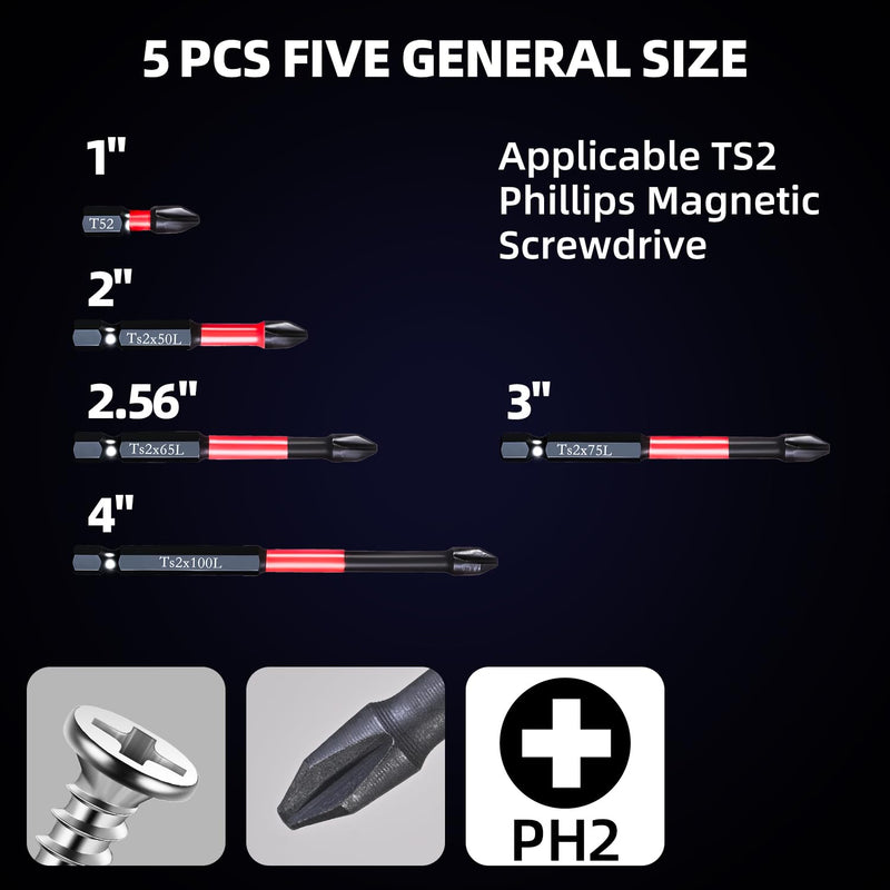 Unibit M35 Step Drill Bits Set with Magnetic Phillips Screwdriver 1/8-7/8 Inch-8 PCS Titanium Coated HSS 4-Flute Bits, Works on Steel, Metal, Aluminum, Plastic & Wood, with Storage Box Black
