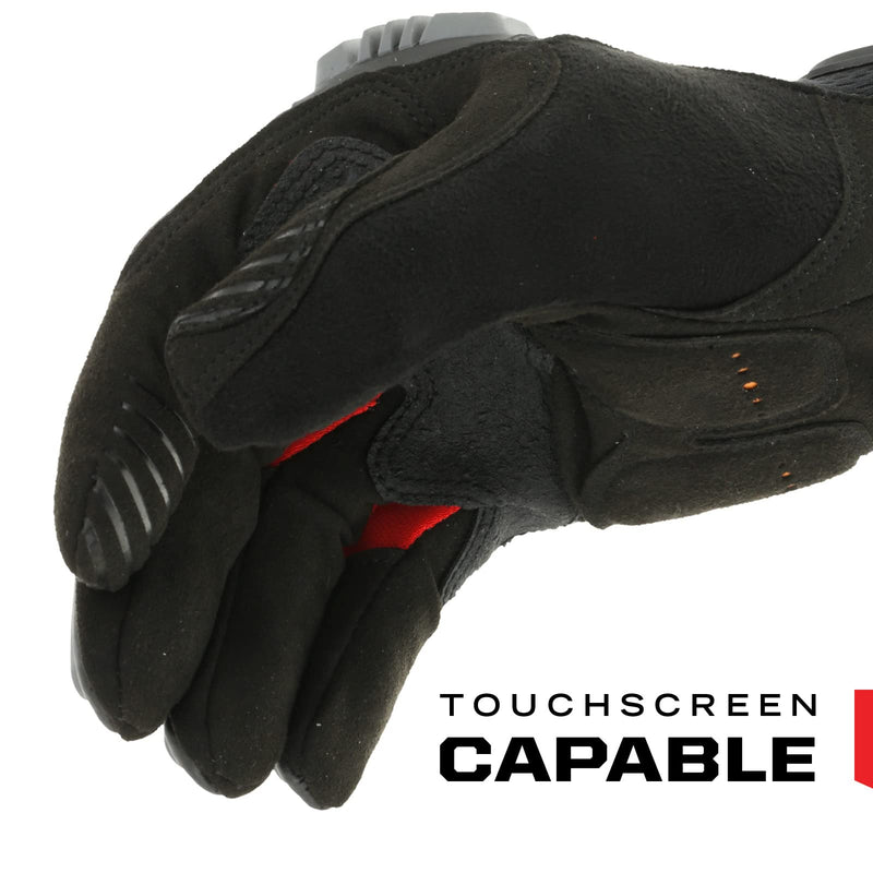 Mechanix Wear M-Pact Impact Resistant Work Gloves - Durable Safety Gloves for Men - Touchscreen Capable - Machine Washable - Breathable - Large - Red/Black Black/Red