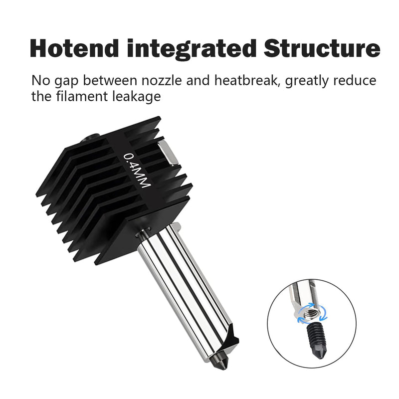 2 Pack A1 Mini/A1 Hotend Print Head Hot End Kit Extruder Upgrade High-Temperature 0.4MM Hardened Steel Nozzle Replacement with 4PCS Silicone Cover Sock for Bambu Lab 3D Printer Accessories