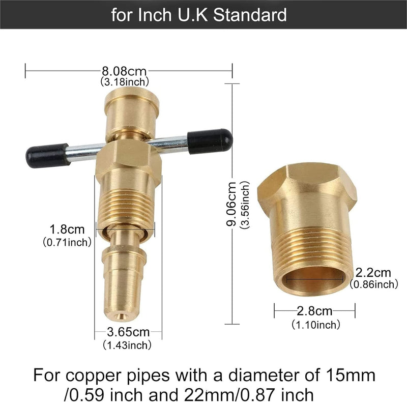 Pipe Olive Remover Puller Tool - Angchun Olive Puller Remover Ferrule Puller with Diameters of 1/2in & 3/4in Compression Sleeve Puller Tool Suitable for Brass Olive Pipes Easy Removal Without Damage