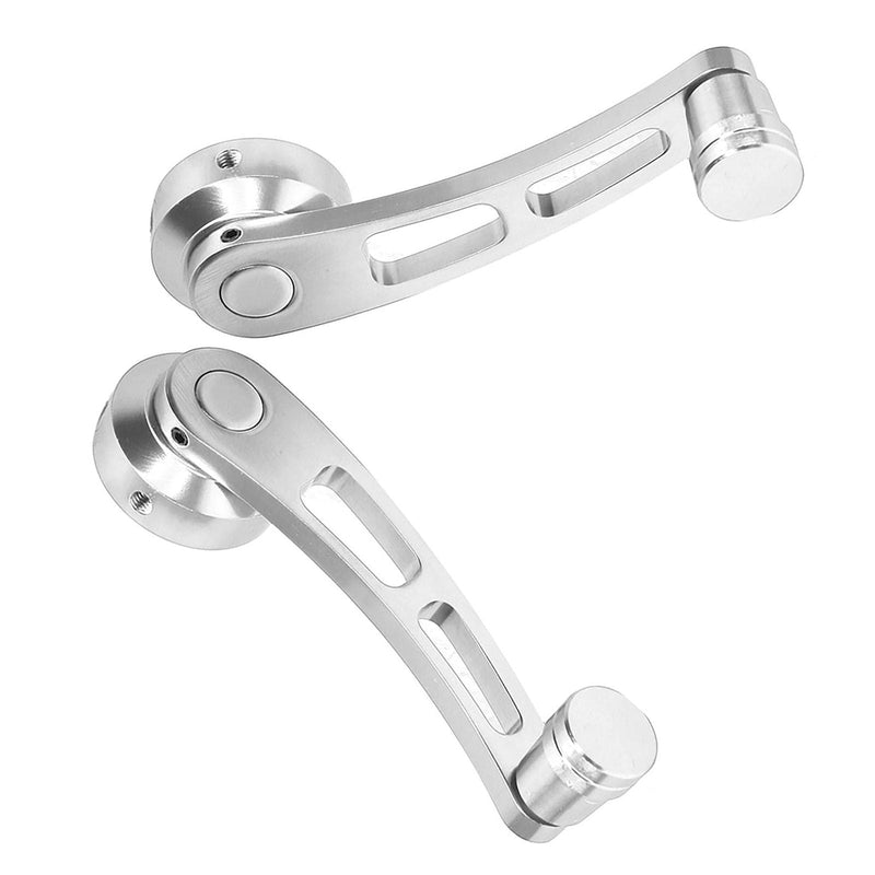 Acouto Window Crank Handle, 2pcs Window Handles Riser Winder Crank for for for Classic Car Replacement Parts Alloy, Silver