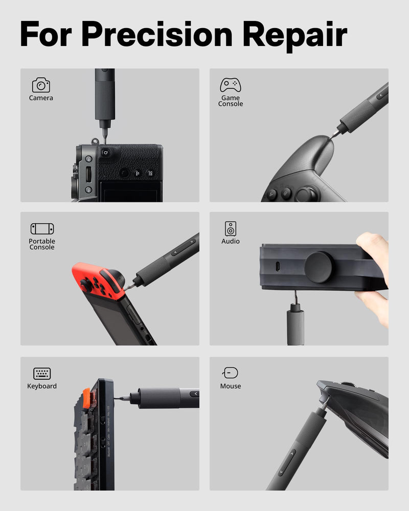 HOTO Electric Precision Screwdriver Set, 25 in 1 Magnetic Small Screwdriver Set, Mini Electric Screwdriver Set for Eyeglasses, Electronics, Watches, Phones, Laptops, Cameras Repair Kit