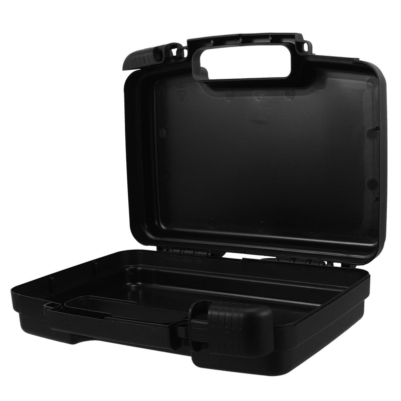 ARTIBETTER Portable Toolbox Storage Case Black Pp Plastic Tool Box with Reinforced Corners and Locking Mechanism Compact Carrying Case for Travel and Outdoor Use