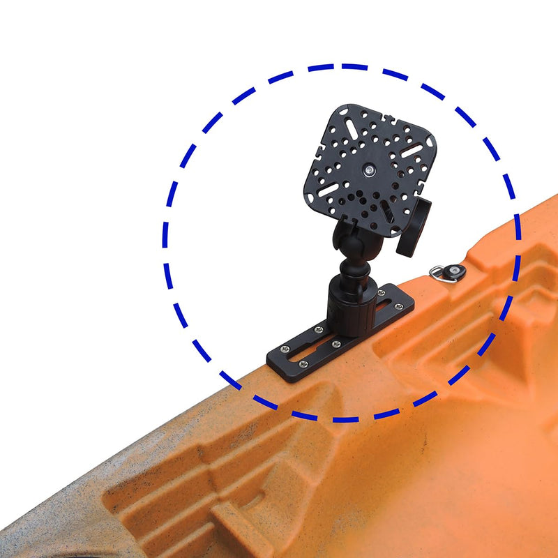 Fish Finder Mount Base, 360° Rotating Boat Electronics Finder Holder