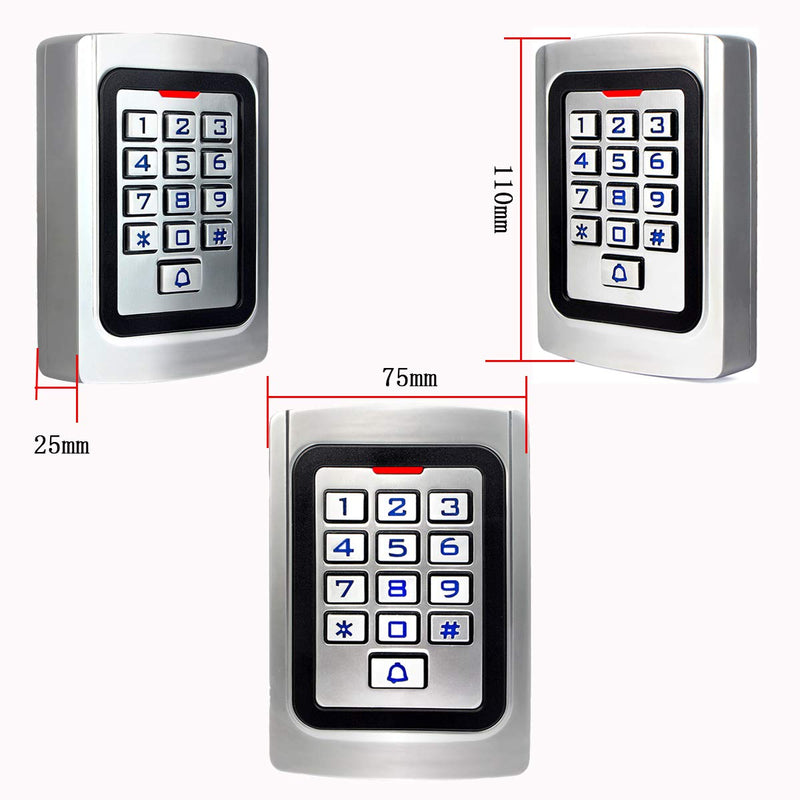 Retekess T-AC04 Garage Keyless Entry Pad,Access Control Keypad,Door Keypad,Wiegand 26 PIN Code RFID Keypad,IP68 Waterproof,2000 Users