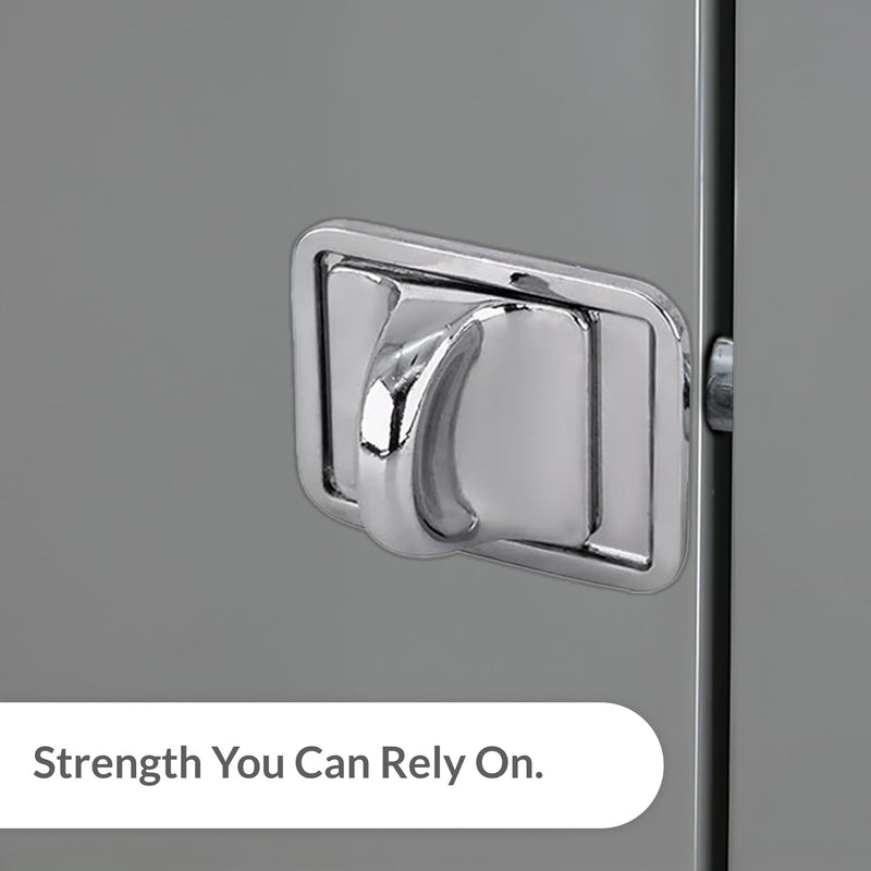 Brixwell 91-292 Concealed Latch With Square Hole, Polished Chrome Finish, Fits 1" Steel Doors, 1-3/4" Width,1-3/8" Height, Used for Commercial and Residential Door Applications