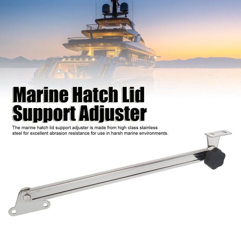 Diydeg Hatch Lid Stay, 10in to 18in Support and Adjuster, 316 Stainless Steel Hatch Adjuster for Boat Hatch Window Adjuster Support Rod, RV Yachts, Marine Hatch Lid Holder Adjuster