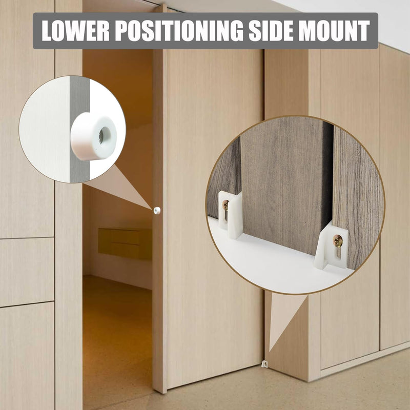 2 Pack Sliding Pocket Door Rollers Replacements Top Hanger Sliding Door Hardware Wheels Assembly Fit Johnson Part Hardware Kit, Ball Bearing 1 inch Wheels, 220 lb Capacity Door