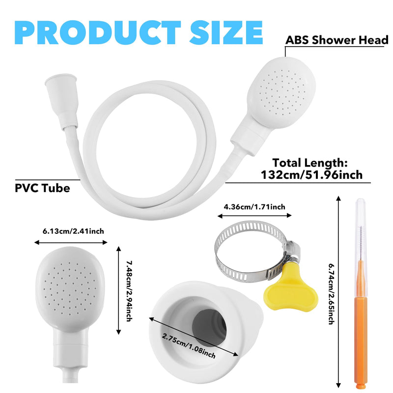 Sink Sprayer Rubber Hose,Dog Shower Attachment Sink Hose for Dog,Pets,Bathing Baby,Washing Hair,Rinsing VegeTables Etc,Sink Hose Attachment for Faucet