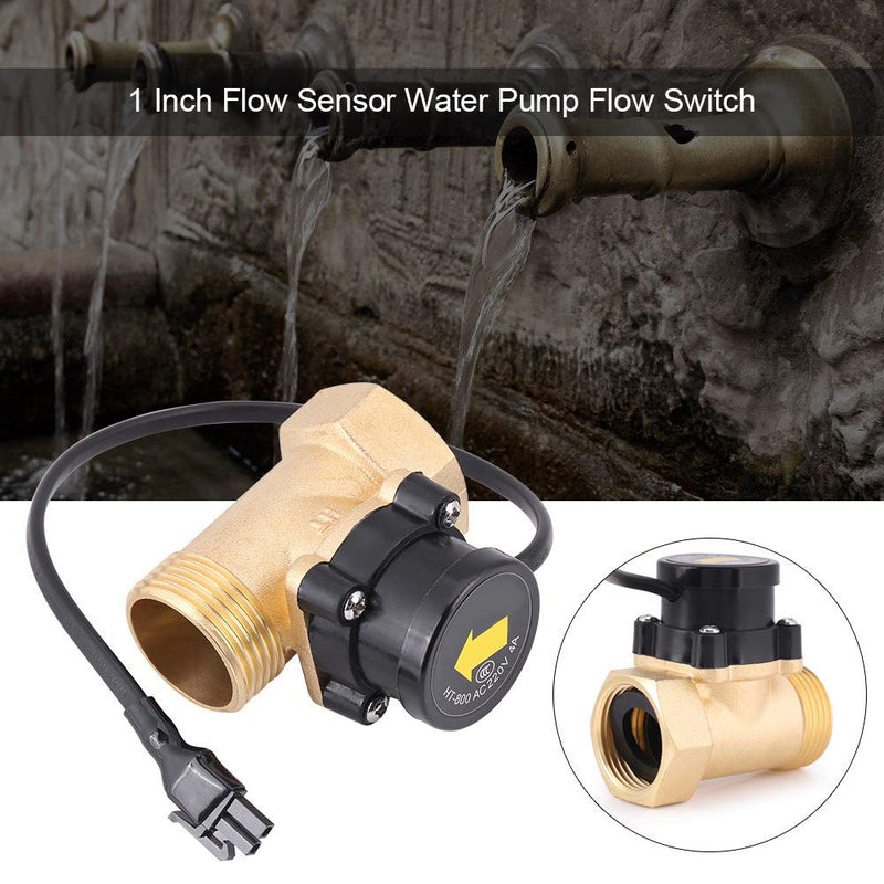 DEWIN Thread Water Flow Sensor Switch, Water Flow Switch Automatic Flow Switch HT-800 G1 Thread 220V Water Pump Flow Sensor Automatic Control Switch