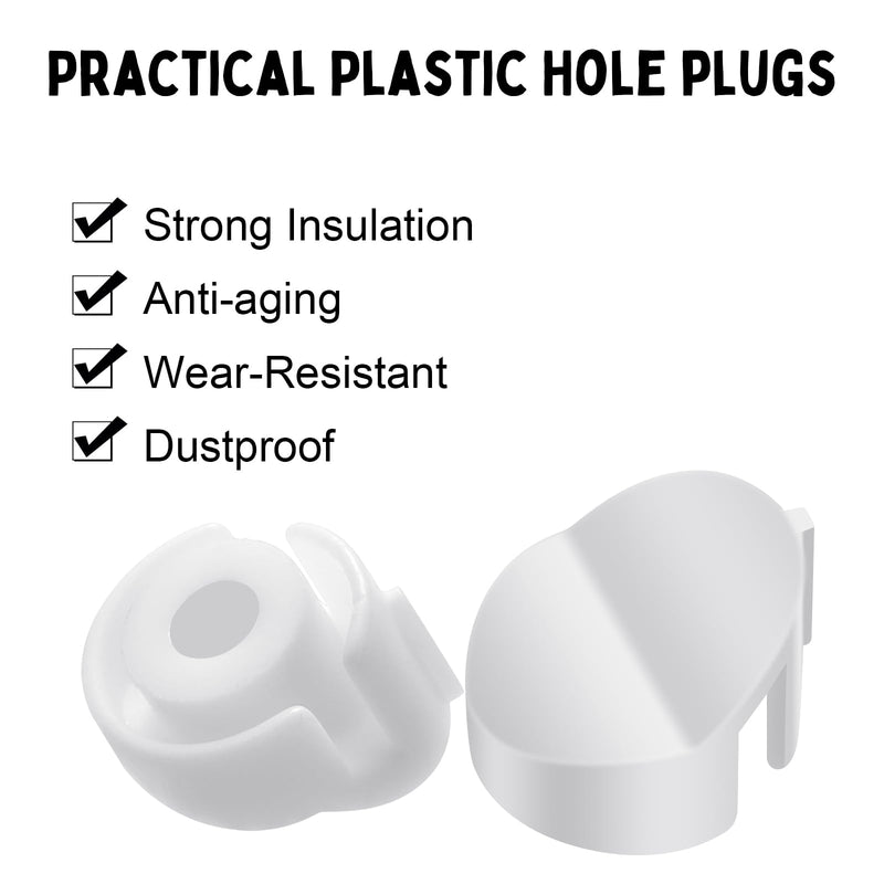 50 Pcs Door Screw Hole Plugs Entry Door Frame Plugs Plastic Diameter 1/4 x 5/16,White (Compatible with Odl/Western Reflection) Compatible with Odl/western Reflection