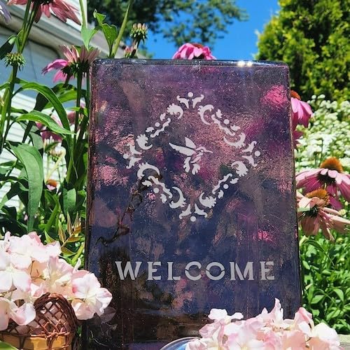 Over'N'Over Reusable Glass Etching Stencils – Durable Self-Stick Designs for Glass, Mirrors, and Ceramics with Armour Etch Cream – 5” x 8” Stencil Sheet - Hummingbirds