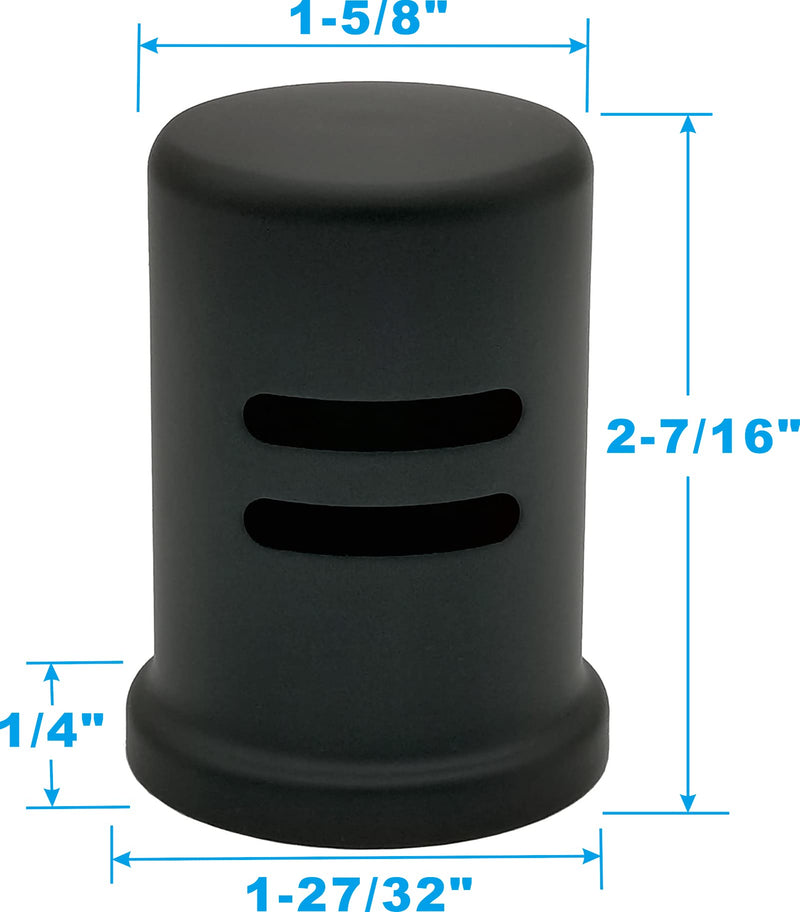 Dishwasher Air Gap Cover Black only, Skirted, Replacement Black air gap dishwasher,Solid Brass,Matte Black Finish Air Gap Cap Only Matte Black