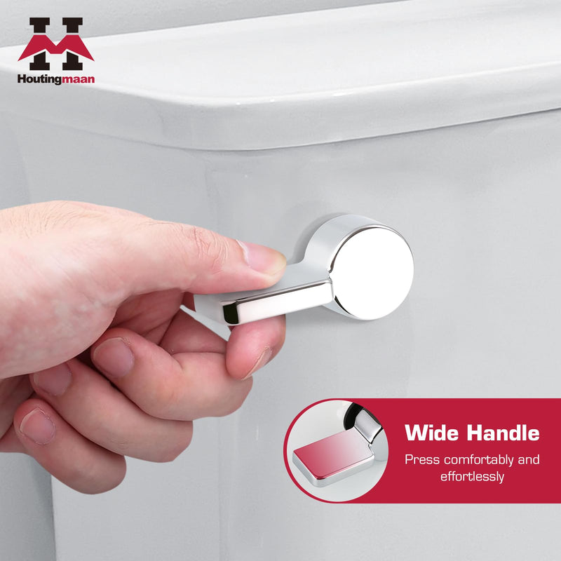 Houtingmaan Toilet Handle Replacement Kit,Toilet Handle Lever for Most Front Mount Toilets, Universal Brass Toliet Flush Handle Lever with Stainless Steel Flapper Chain,Chrome Front Mount-Chrome - NewNest Australia