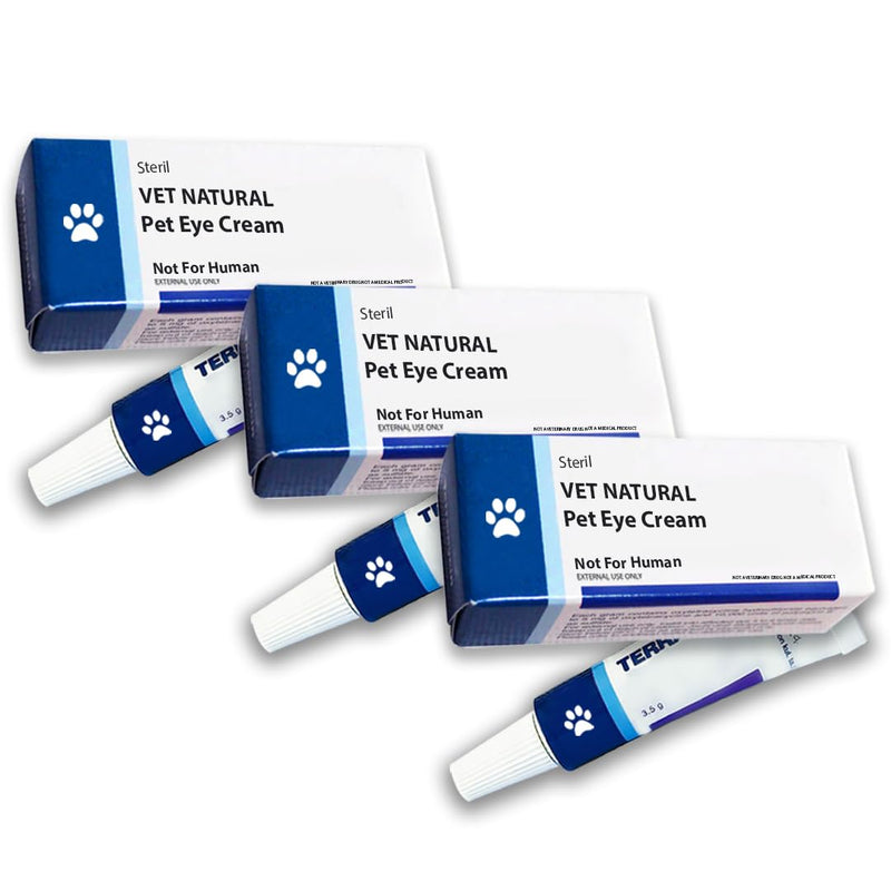 SINCE 1871 GÜLLÜOGLU Pet Eye Cream for Dogs, Cats, Kittens, Puppies, Sheep, Horse, Birds (3 Pack) 10.5g Pet Eye Area Cream Balm,Daily Care for Animals, Cream,Use for Animals