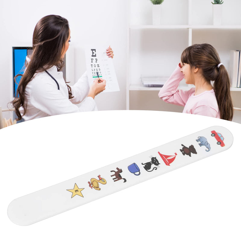 Fixation Stick Vision Tester, Coating Thicken, Clear Colorful Animal Patterns, Kids Vision Optometry Test Card, 2 Sizes(#1) #1