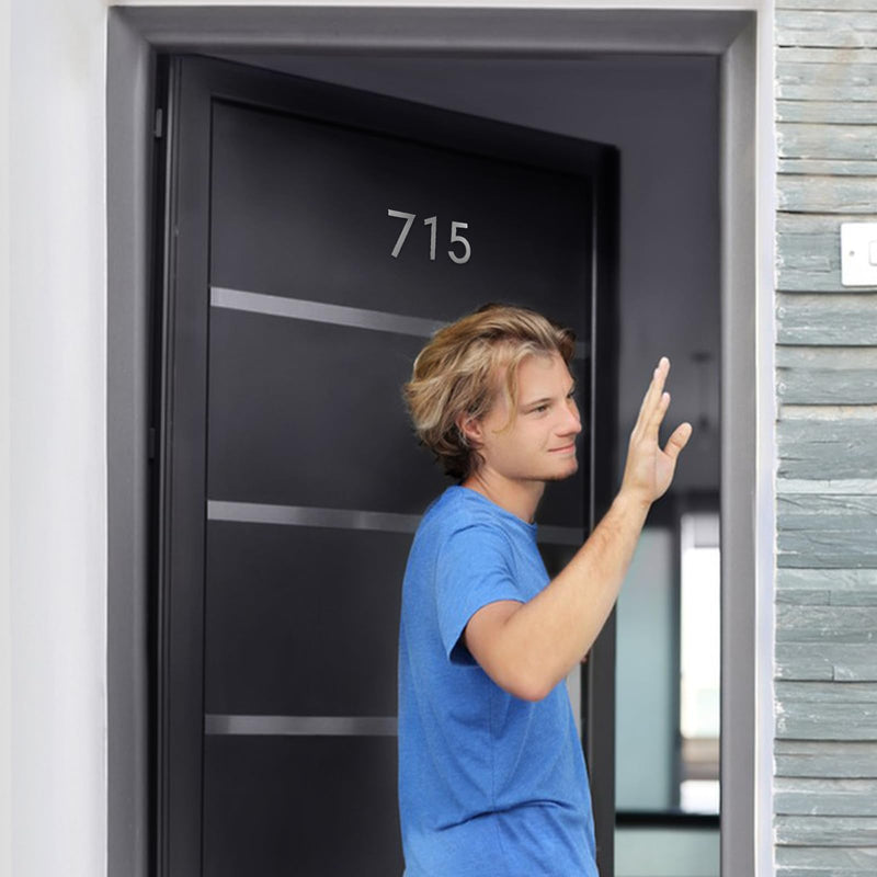 3 Inch Modern House Numbers, Brushed Silver Mailbox Number,Stainless Steel Material,Self-adhesive Number Door Numbers for Apartments Office (1) 1