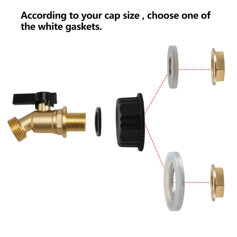 Brass Water Container Quarter Turn Spigot Tap Faucet Kit Compatible with ROTOPAX Water Containers