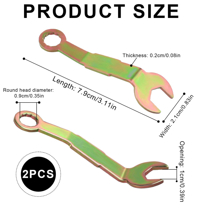 2pcs N7164 Bi-Fold Closet Door Pivot Adjustment Angled Tools Set, RV Pocket Door Adjusting Wrench Fits for Johnson 3/8 Open Adjustment Wrench Door Hardware