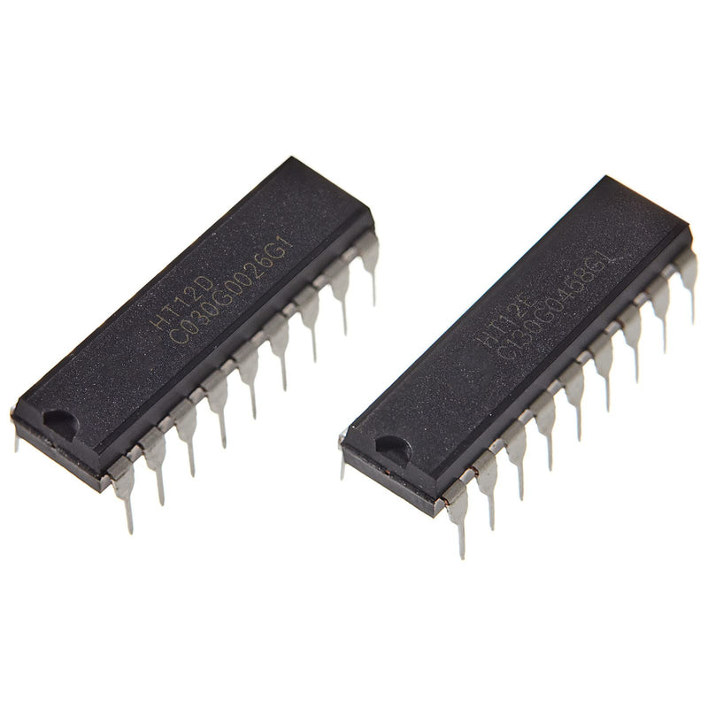10pcs(5pcs HT12D+5pcs HT12E) in-line Infrared transmitting and Receiving Encoder ±2.4V to 12V,DIP-18.