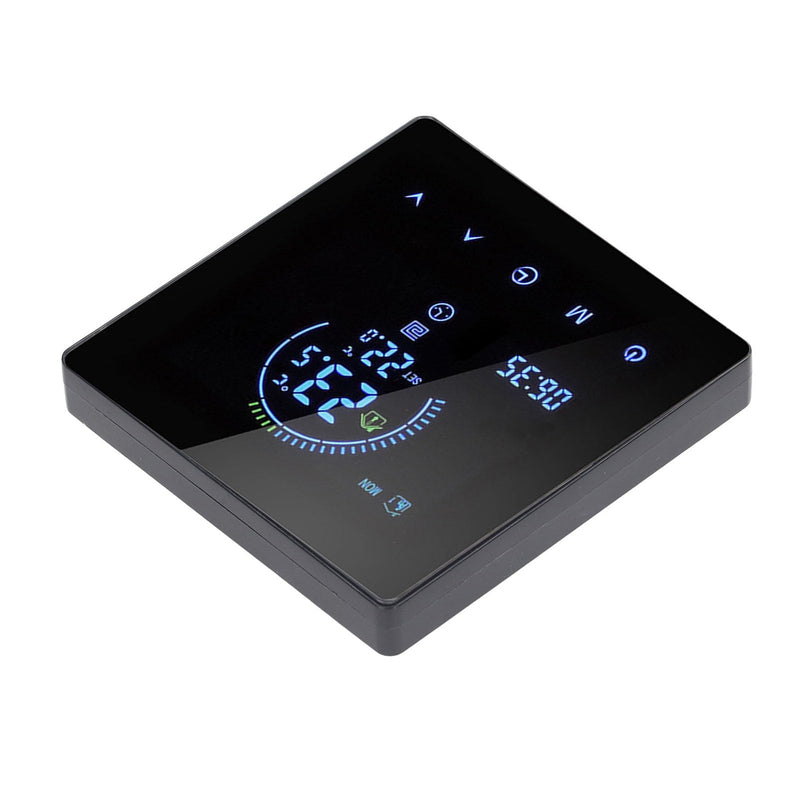Programmable Smart Thermostat, Touchscreen LCD Display with Accurate Temperature Control for Home Office Shopping Malls AC 90V-240V 4500W Regular Version Black
