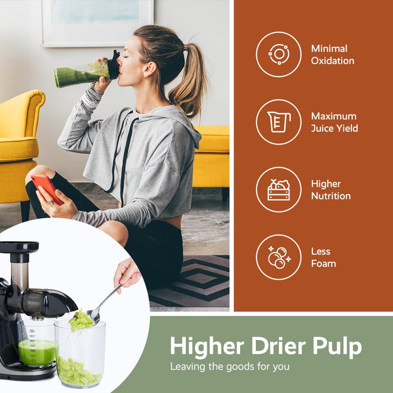 Jocuu Accessory No. 8 Juicer Squeezer, End Cap, Replacement Part for Slow Masticating Juicer ZM1503, Easy to Assemble, Disassemble & Clean, 100% BPA Free, Food Grade Material, Black