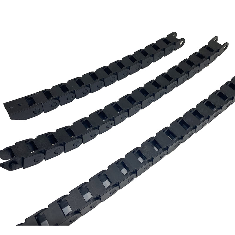 2pcs 39.4 inch Drag Chain Cable Carrier Open Type R18 Wire Cable Chain for CNC Router Mill and 3D Printer,Extra 2 Pair End Connectors,1pc Screwdriver,8 Screws(10x10 Closed) 10x10 Closed (2pcs)