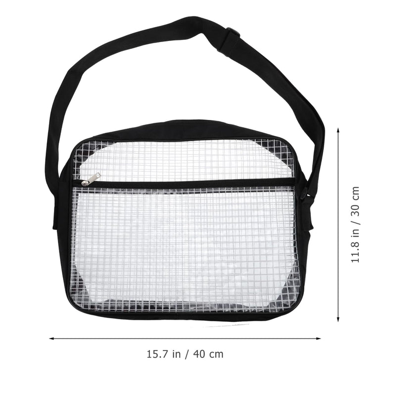 DOITOOL Clear Tool Storage Bag Transparent Pvc Cross Body Bag with Adjustable Shoulder Strap 15.74 X 11.81 X 3.14 in Anti-Static Storage Pouch for Tools Keys Travel