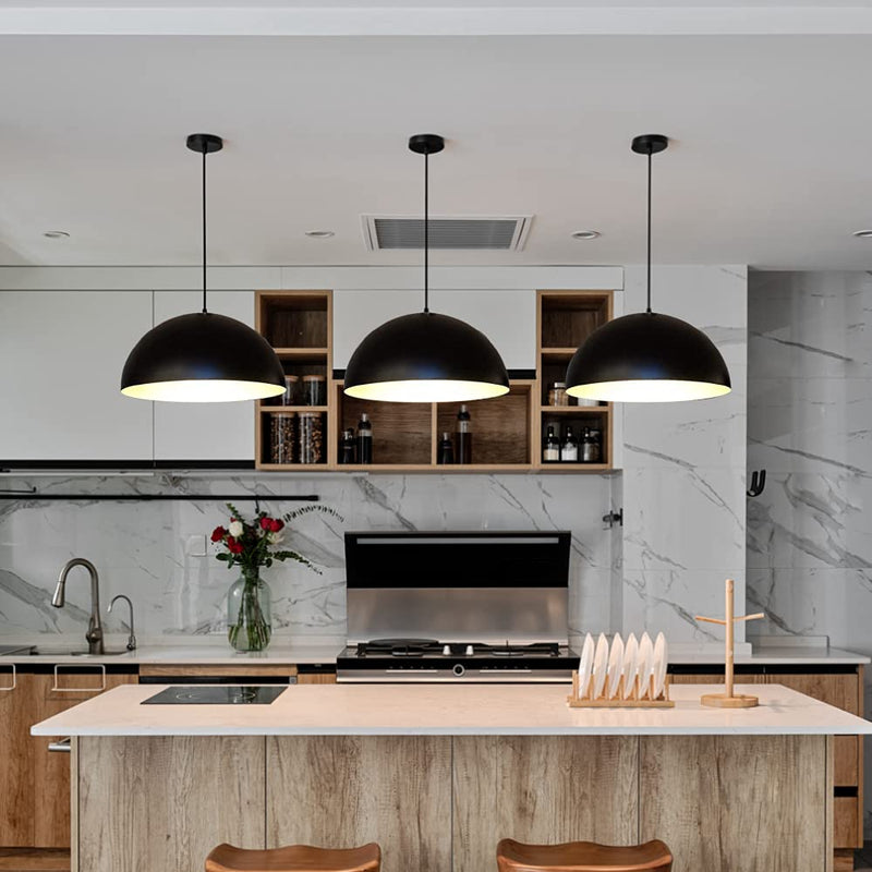 Arturesthome Modern Rewind Ceiling Canopy Kit, Single Hole Ceiling Plate for Pendant Lights or Chandelier Fixture - Black 18cm