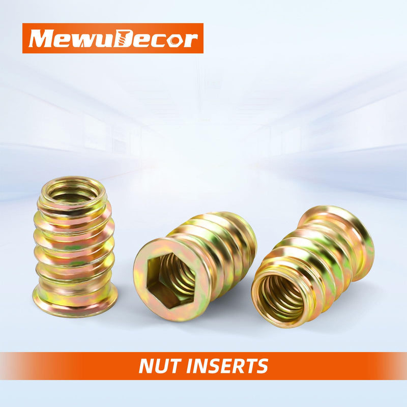 5/16"-18 Threaded Inserts for Wood Nutsert Furniture Screw-in Nut 25mm Length Hex Drive, 25 PCS 5/16"-18 x 25mm