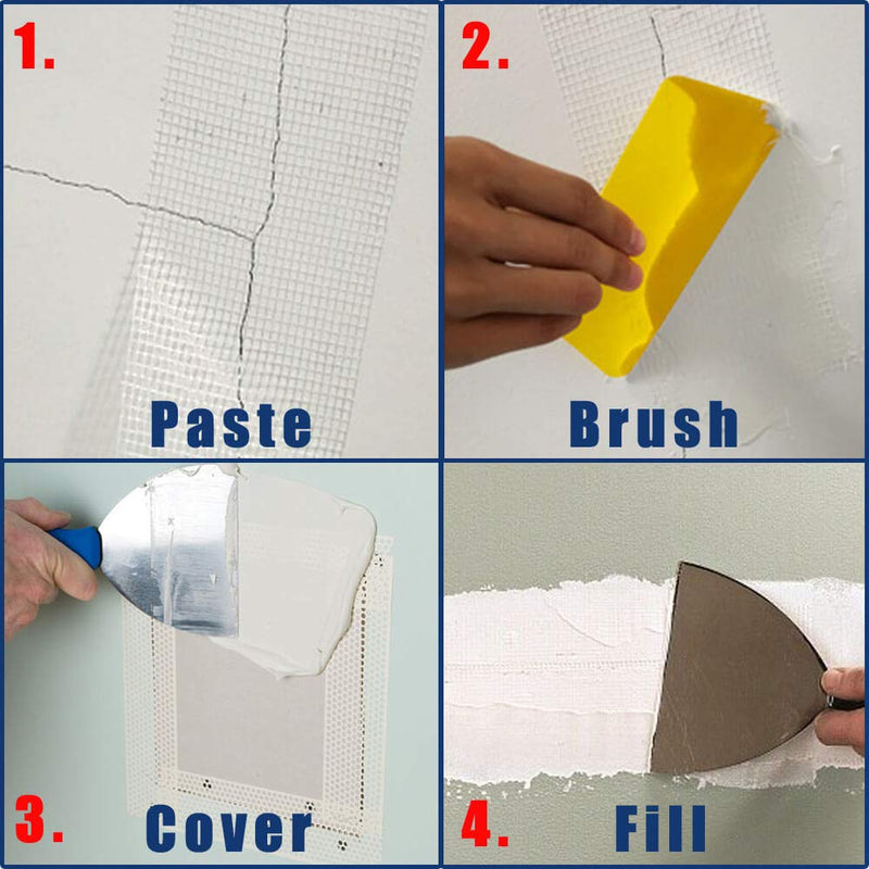 Drywall Joint Tape-13 MESH,100% Fiberglass 1.88-Inch X 180Feet,Heavy-Duty Self-Adhesive Wall Crack and Seam Patch