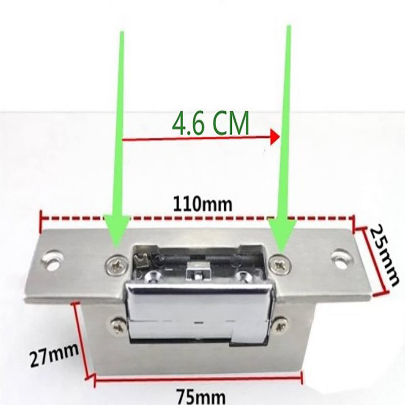 Adjustable Narrow Type Electric Strike Door Lock Double Unlock Mode Access Control Lock for Office Building