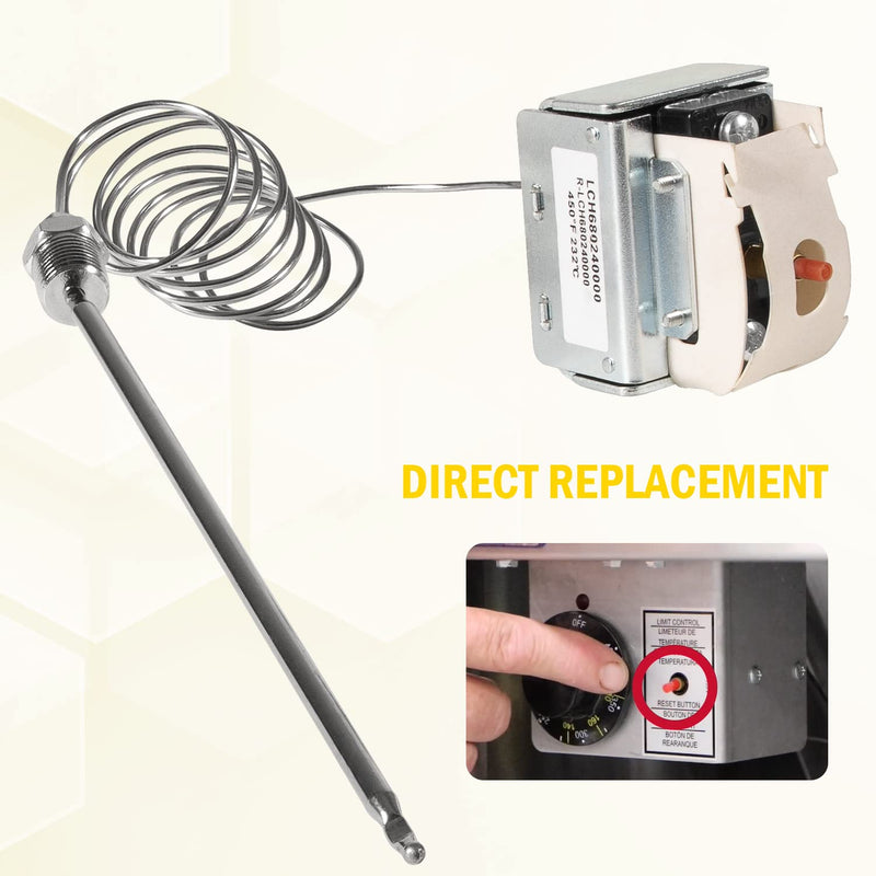 PP10084 High Limit Switch for Pitco Frying Equipment, Use for for Electric Or Gas Fryers,LCH Hi-Limit 450 °F Fixed