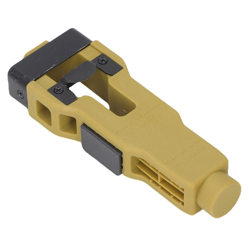 Door Latch Mortise Tool Professional Stainless Steel ABS Green Door Latch Installation Kit for 1 3/4in 1 3/8in Thick Doors Precise Cutting Template Non Slip Handle