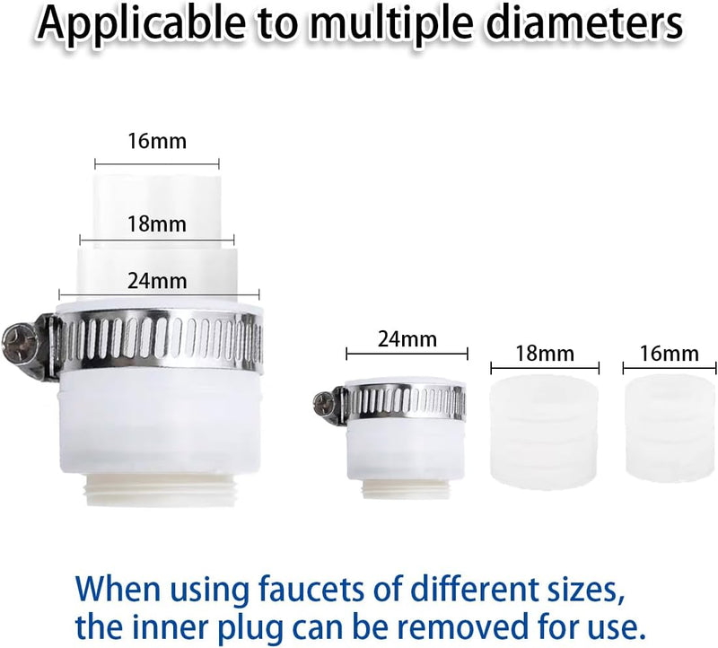 Pinkiou Faucet Sprayer Attachment, Kitchen Sink Faucet Aerator Sink Faucet Sprayer Attachment, 360° Rotatable Anti-Splash Tap Aerator Faucet Nozzle with 2 Modes Adjustment