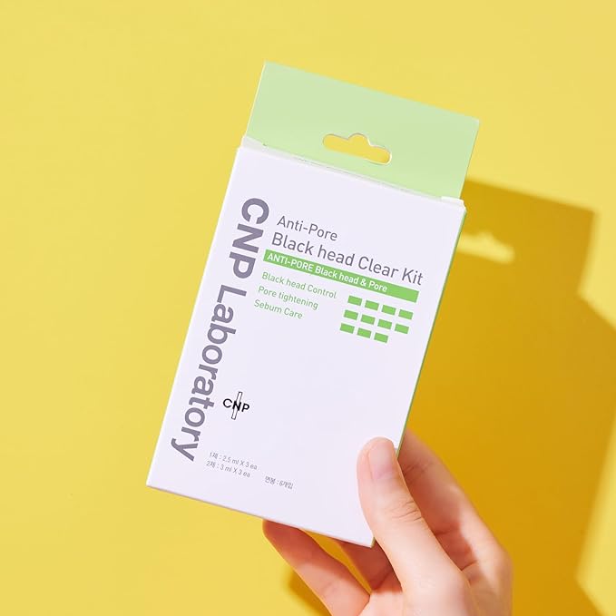 CNP Official Genuine Anti-Pore Blackhead Clear Kit (Pore Pack) 3 Doses (3 x Clear Mask 2.5ml+3 Pore Masks 3ml+6 Cotton Swabs) Oil Control - NewNest Australia
