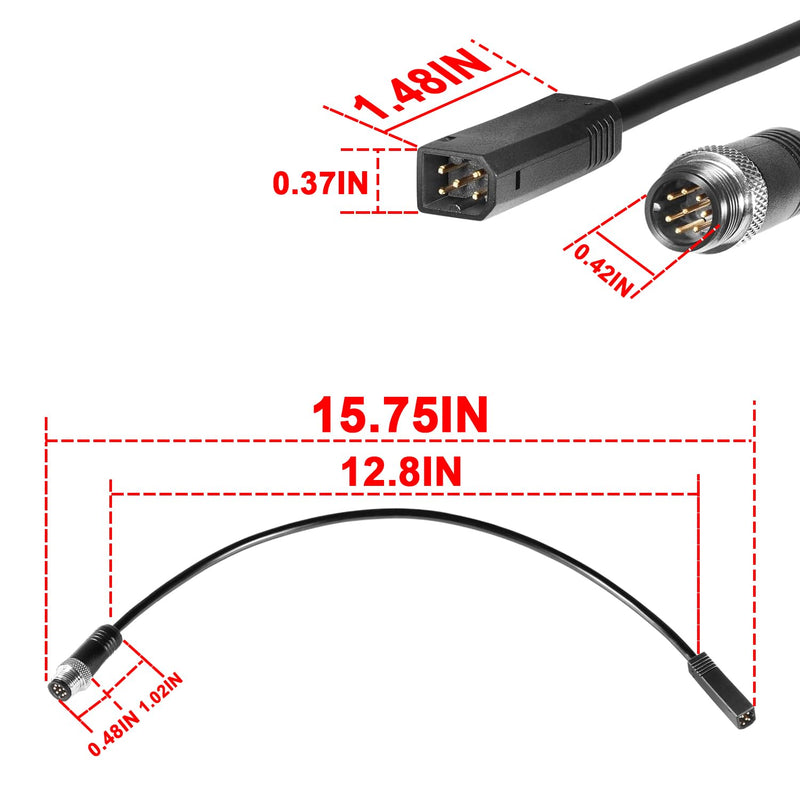 720074-12 AS EC QDE Ethernet Adapter Cable Suitable for Humminbird Fish Finders Helix 7 G2N & G3N Models, All Helix 8, Helix 9, Helix 10, Helix 12 and Helix 15 Models