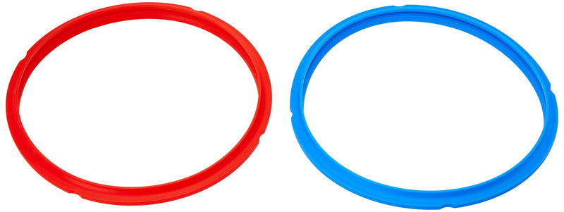 Instant Pot 2-Pack Sealing Ring, Inner Pot Seal Ring, Electric Pressure Cooker Accessories, Non-Toxic, BPA-Free, Replacement Parts, Red/Blue, 5 and 6 QT 6Qt