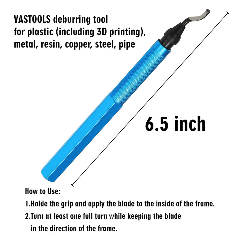 Deburring Tools,7pc,High Grade Swivel Blades,Metal Handle Deburr Tool for Metal, Resin, PVC Pipes, Copper, Plastic and 3D Printed,Hole Internal Chamfer Tool Removing Burr 7pc Deburr