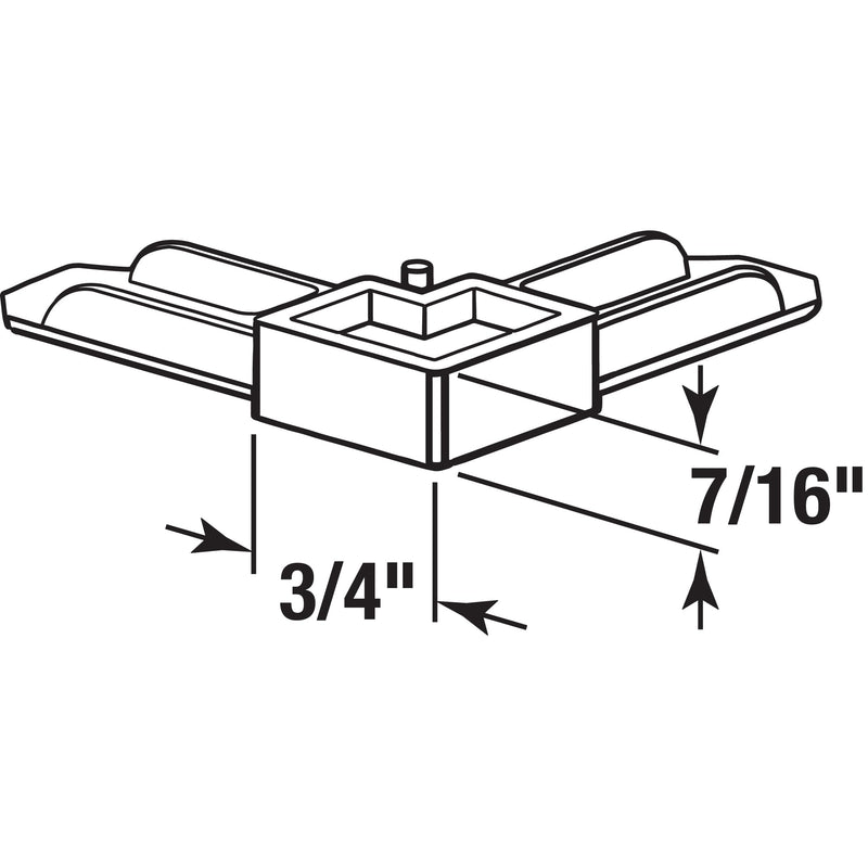 Prime-Line PL 7726 3/4 In. x 7/16 In. Screen Frame Corners, Plastic, White (4 Pack)