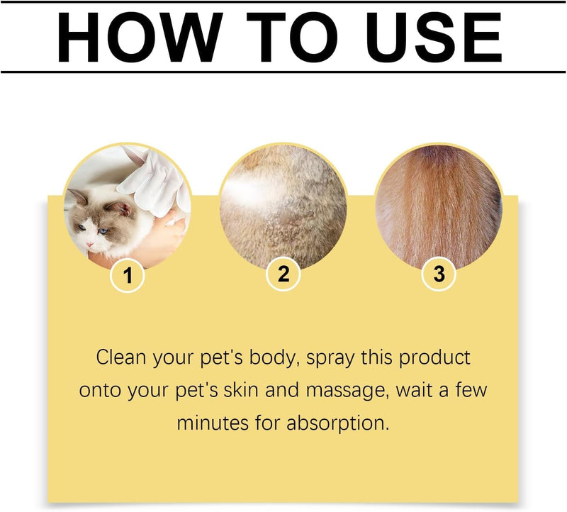 Pet Skin Treatment Spray for Dogs and Cats- Nature Soothing Solution for Itchy Skin, Reduces Scratching- 2Pcs